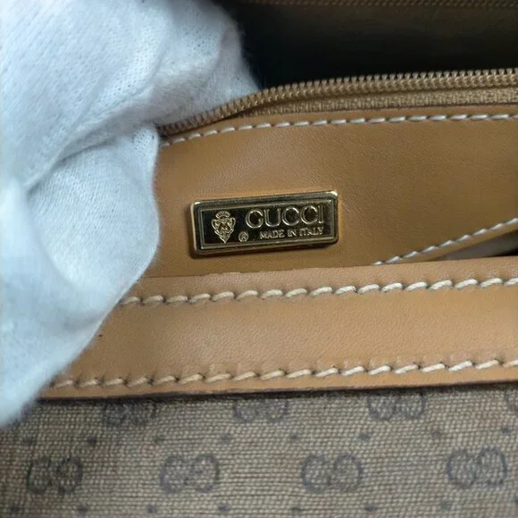 Gucci Vintage Brown PVC Hand Bag mon520-102825 - Picture 16 of 16